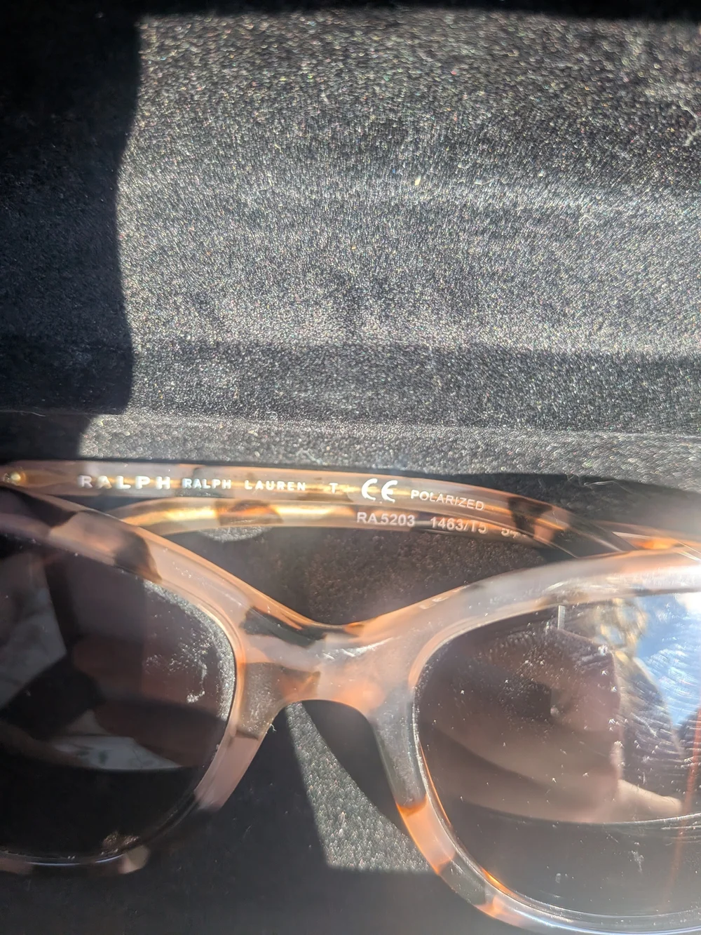 Ralph Lauren RA5203 Pink Tortoise Cat-Eye Sunglasses with Gold Accents